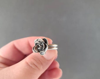 Rose 925 Silver Flower Ring