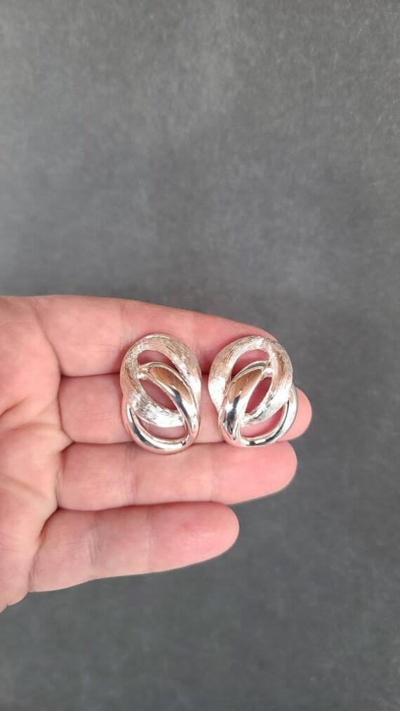 Vintage Napier Silvertone Earrings