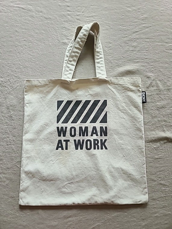 DKNY Woman at Work Canvas Tote Bag Etsy UK