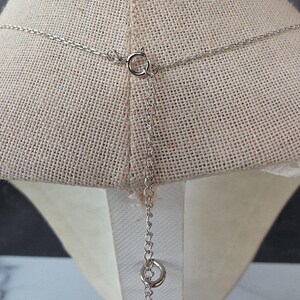 925 Sterling Silver Butterfly Pendant Adjustable Necklace Vintage image 7