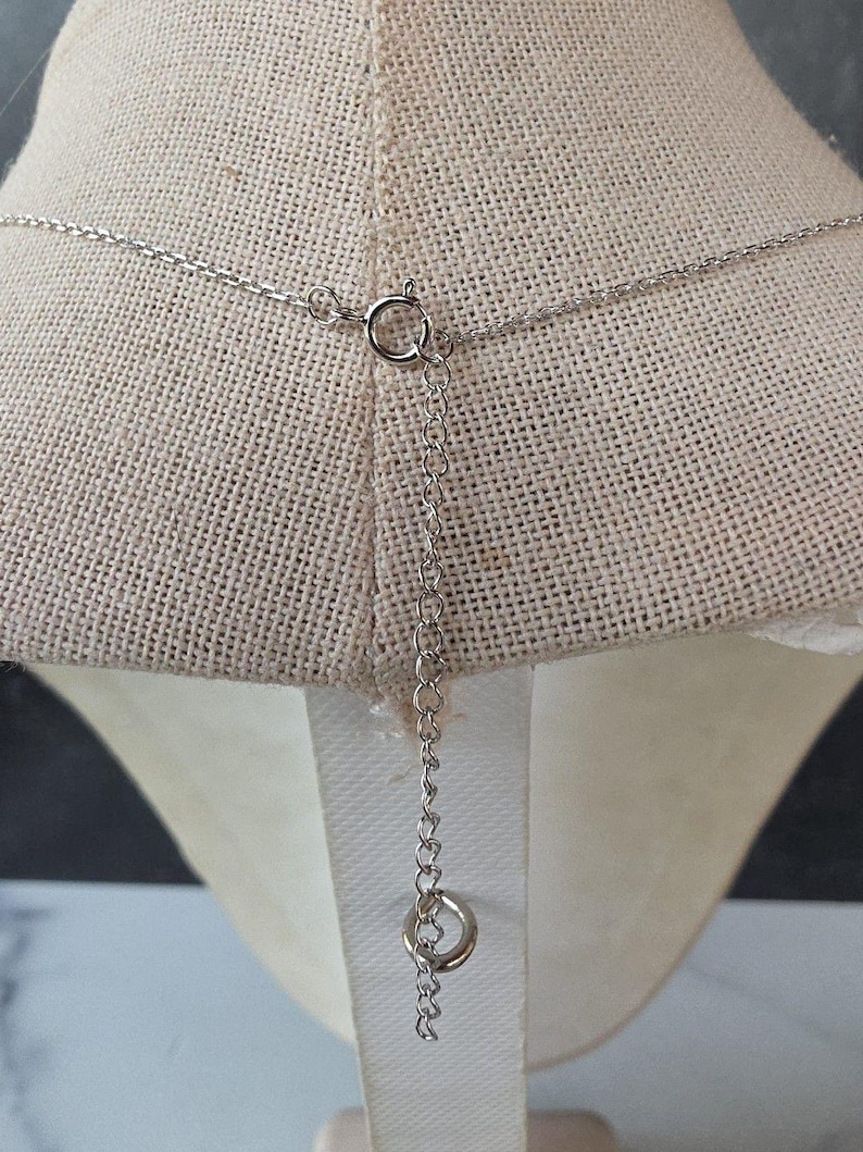 925 Sterling Silver Butterfly Pendant Adjustable Necklace Vintage image 7