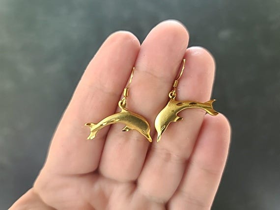 イルカデザインピアス 14K ゴールド Rapture（ラプチャー） ピアス K18 ゴールド K18ピンク K18ホワイト