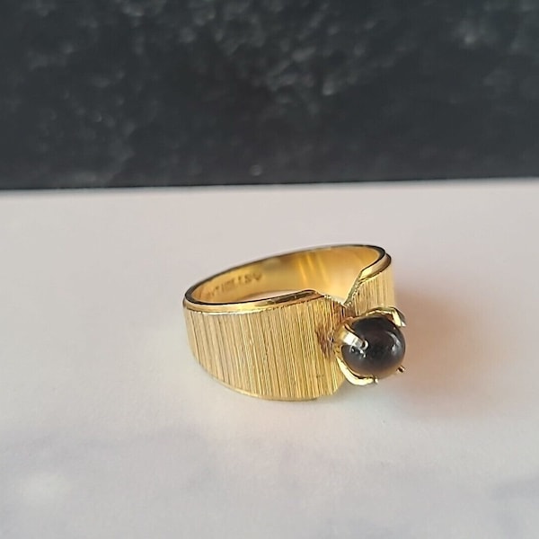 Vintage 18KT HGE ESPO Tiger's Eye Ring