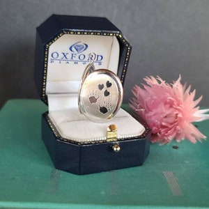 Sterling Handprints and Hearts Locket