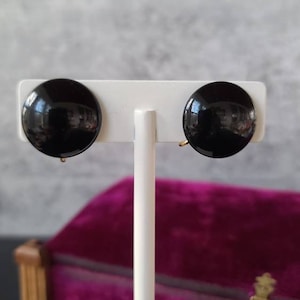Vintage Black Clip-on Earrings