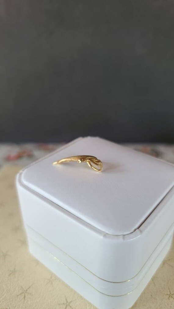 14K Gold Dolphin Pendant - image 5