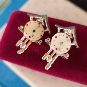 Vintage Cuckoo Clock Brooches