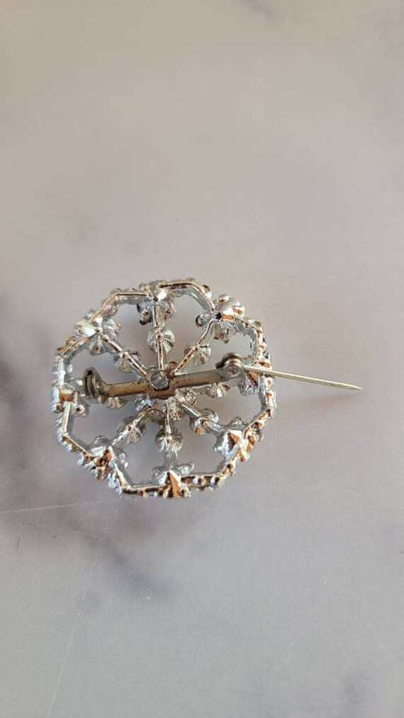 Rhinestone Circular Brooch - image 10