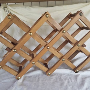 Wooden Wine Rack, Vintage Home Decor, Bottle Storage