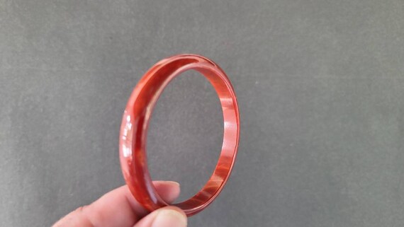 Bakelite Tomato Soup Bangle - image 7