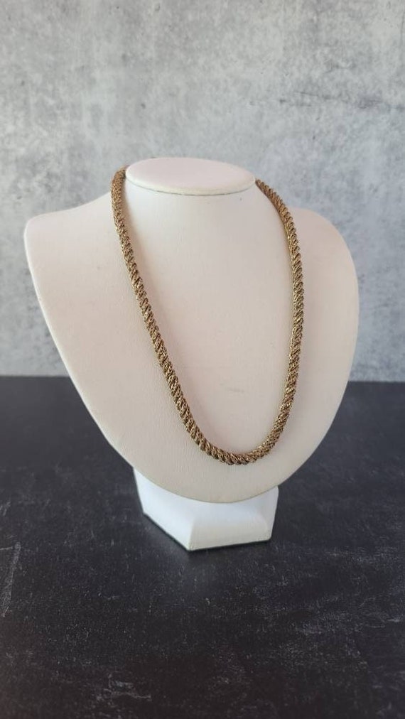 Vintage Napier Goldtone Rope Chain Necklace