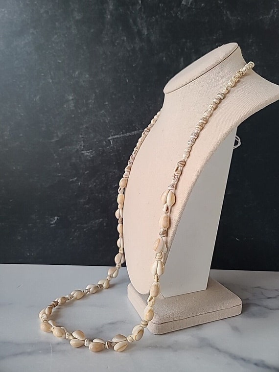 Vintage Beaded Shell Necklace - image 4