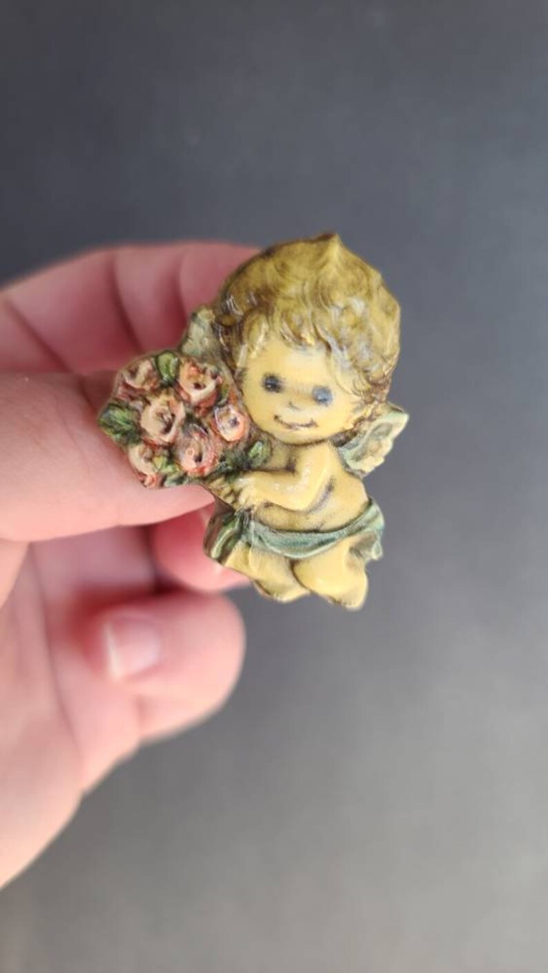 Hallmark Cards Cherub Plastic Brooch