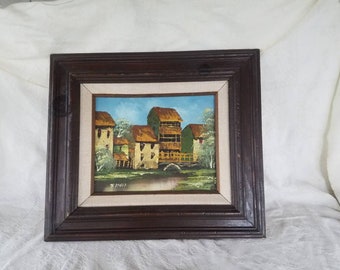 Vintage Painting, Landscape Painting, Vintage Wall Art,