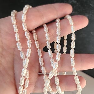 Faux Rice Pearl Beaded Necklace Vintage