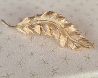Broche Bijou Vintage - Couronne Feuillage - Couleur Or - Occasion - Modèle 3836