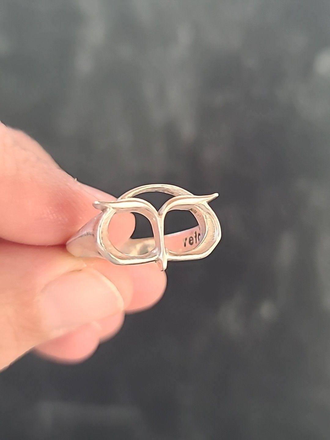 REFORM 925 Sterling Silver Owl Ring, Size US 9 Vintage