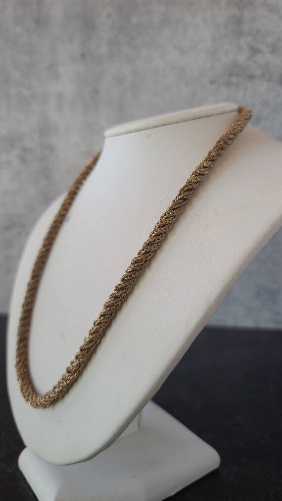 Vintage Napier Goldtone Rope Chain Necklace Etsy