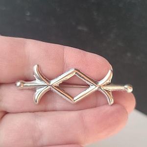 925 Sterling Silver Brooch Vintage