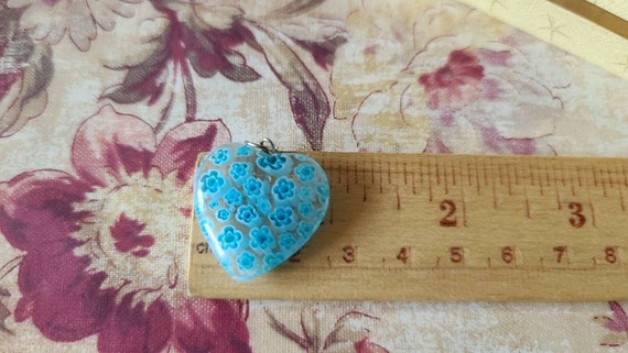 Millefiori Blue Heart Pendant - image 9