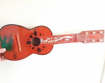 Vintage Six String Wooden Toy Ukelele