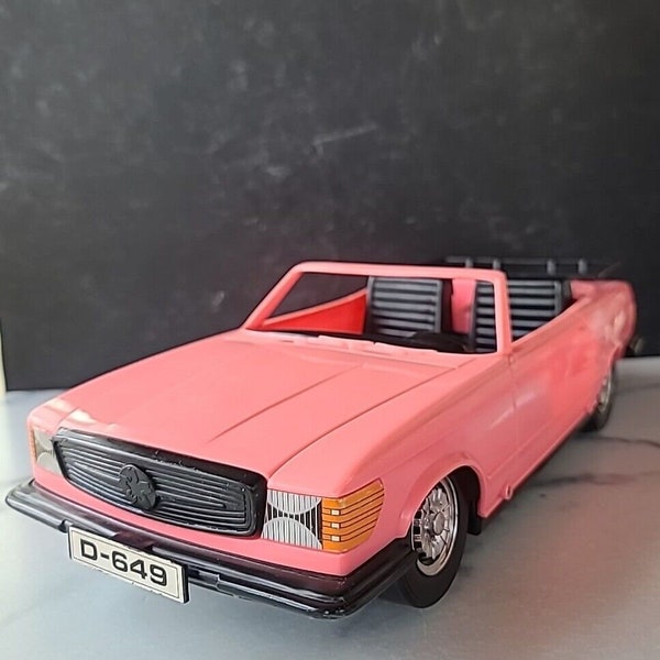 Vintage Pink Convertible Toy Car