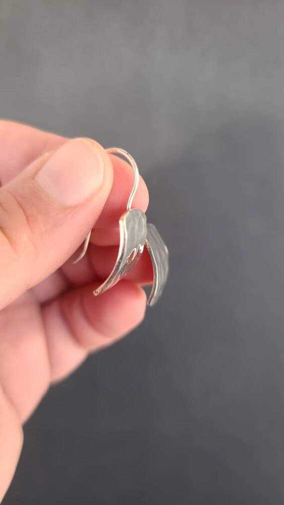 925 Hammered Dangling Earrings - image 8