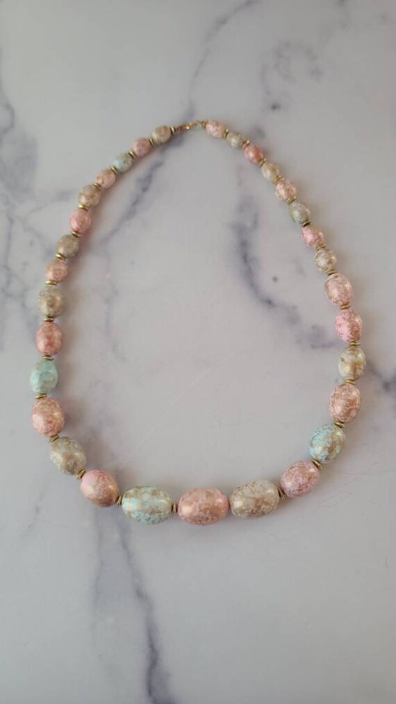 Speckled Pastel Beaded Necklace - image 4