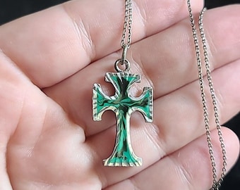 Vintage 925 Italy Cross Pendant Necklace - Etsy