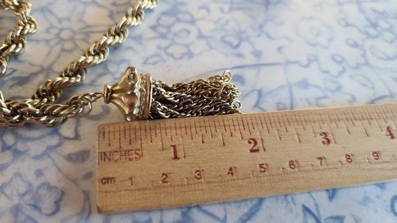 Vintage Lariat Tassel Necklace - image 9