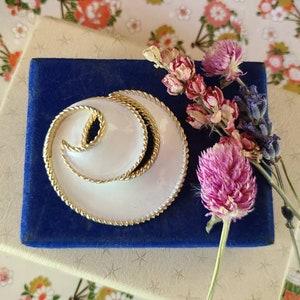 Trifari Enamel Swirl Brooch