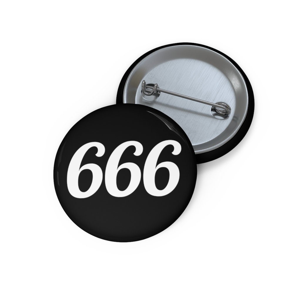 Angel Number 666 Button Pin - Etsy
