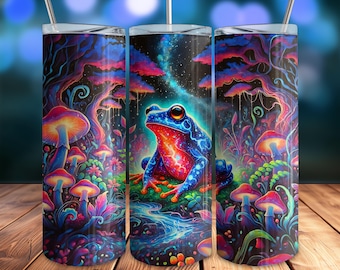Galaxy Frog Skinny Tumbler Wrap, Cosmic Amphibian Design (Digital Download)