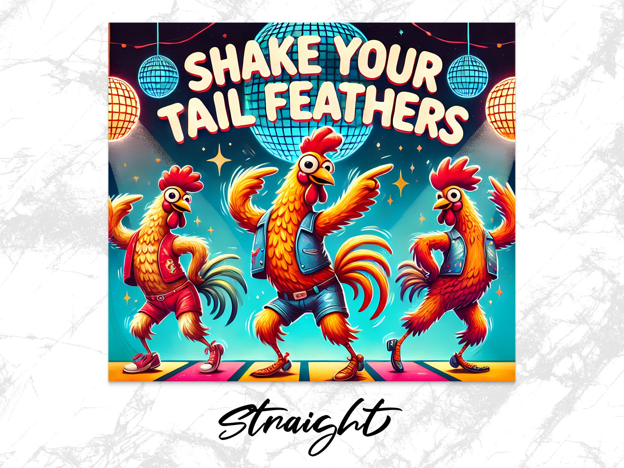 Funny Chicken Dance Party 20oz Skinny Tumbler Wrap Digital Download ...
