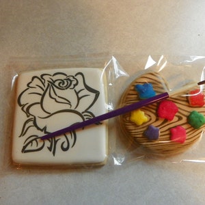 Paint Your Own Sugar Cookies/Birthday Favors/Party Favors/Edible Favors/Craft Favors/Birthday Cookies