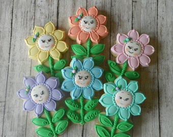 Spring Flower Sugar Cookies, Flower Cookies, Spring Cookies