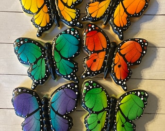 Butterfly Cookies/Hand Painted Cookies/