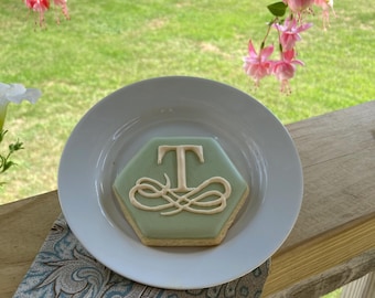 Monogram Decorated Cookies