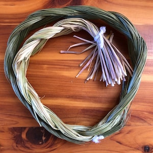 One Sweetgrass Braid ~ 20-inches (51-cm) ~ Extra-Long Sweetgrass, Sweetgrass Incense, Sweetgrass Smudge, Sweet Grass, Smudging Supplies