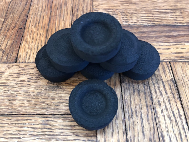 Charcoal Rounds One Pack of 10 Charcoal Discs, Charcoal Tablets, Resin