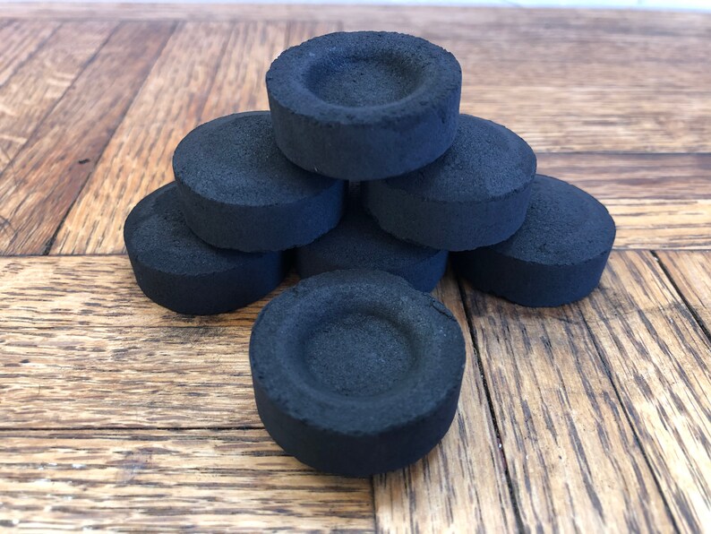 Charcoal Rounds One Pack of 10 Charcoal Discs, Charcoal Tablets, Resin