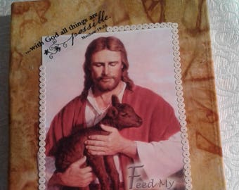 Religious fabric covered journal