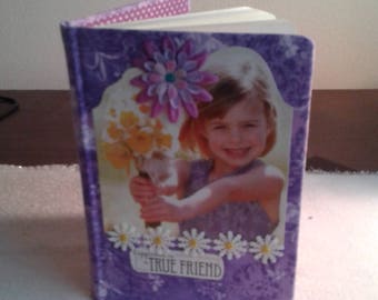 Pretty girl fabric covered journal