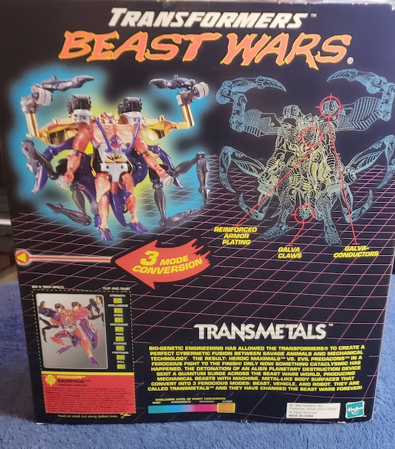 Vintage Transmetals Transformers Beast Wars Rampage Figure Like
