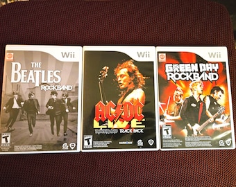 Rock band 3 game Combo (Green day/ The beetle&#39;s / AC-DC) Complete