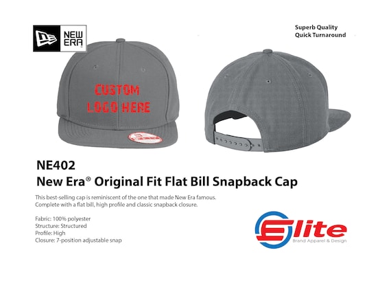 New Era 9fifty Hat, NE402 Original Fit Snapback Hat, Custom