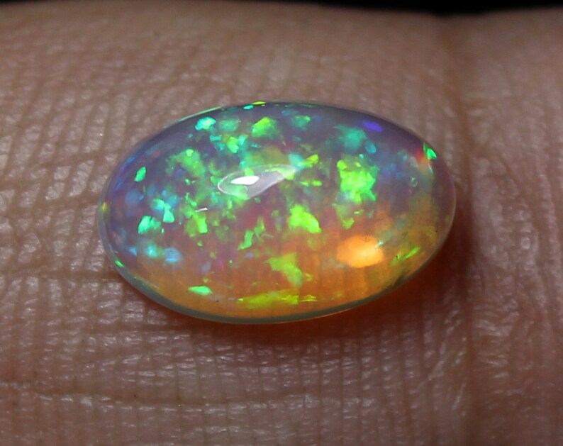 AAA Rare Opal A32 Ring size opal Size 6.7x10.5x4.5 mm Opal Opal Gemstone Opal Multi Fire Opal Natural Ethiopian Opal Oval Welo Opal