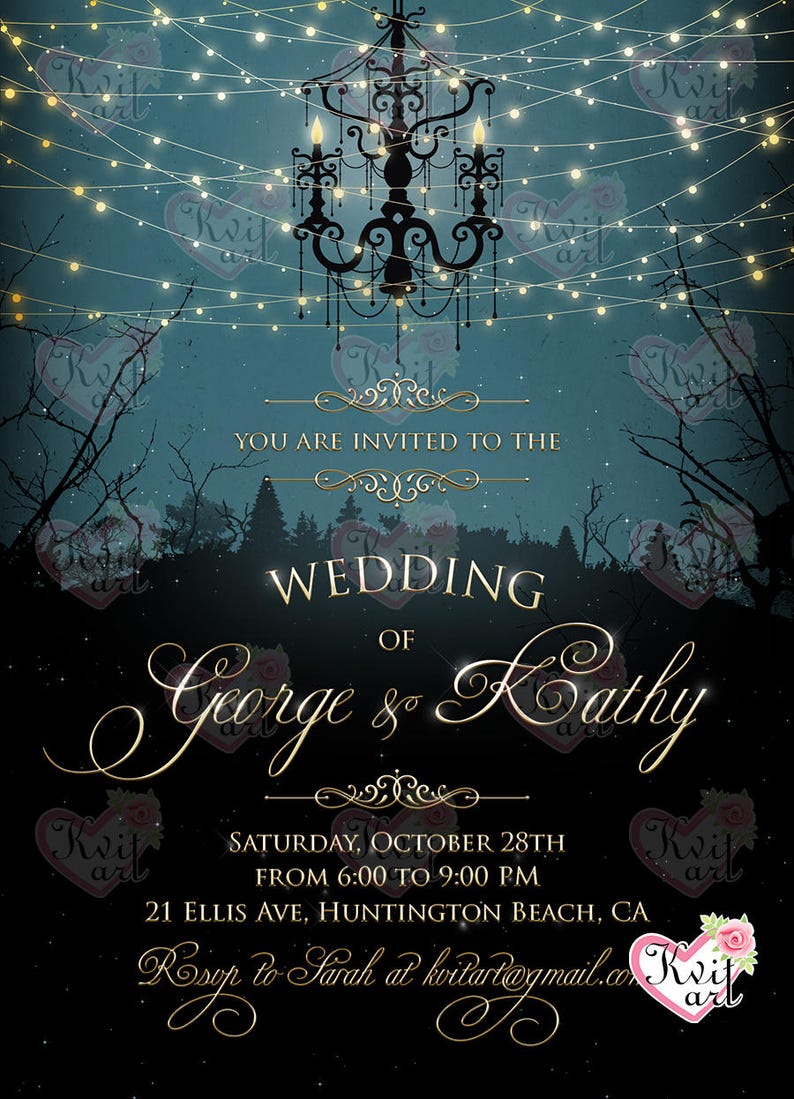 Gothic Wedding Invitations Templates
