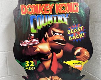 Donkey Kong Country SNES Standee - Nintendo  sign