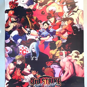 【即購入ok】「ストリートファイターIII 3rd STRIKE 」ポスター Street Fighter III 3rd Strike PS2 Playstation 2 Capcom Rare